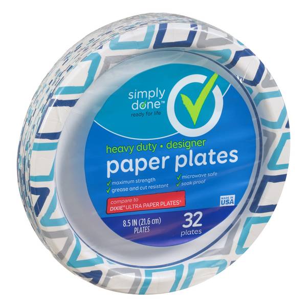 Simply Done Heavy Duty 8 5/8" Paper Plates