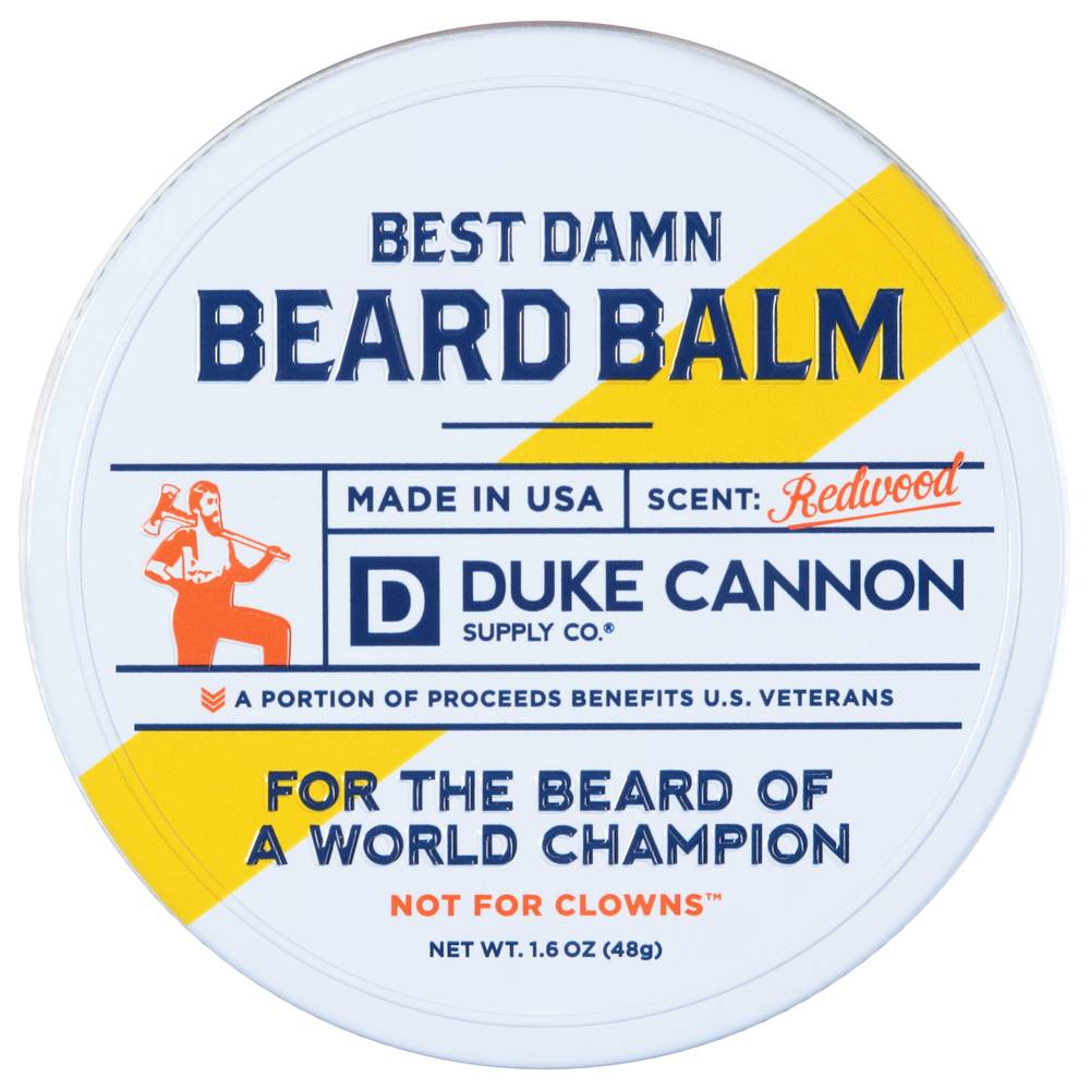Duke Cannon Not For Clowns Best Damn Redwood Beard Balm (1.6 oz)