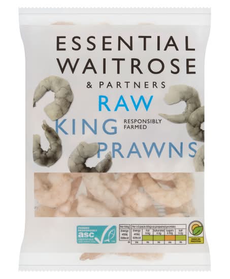 Essential Waitrose & Partners Raw King Prawns (250g)