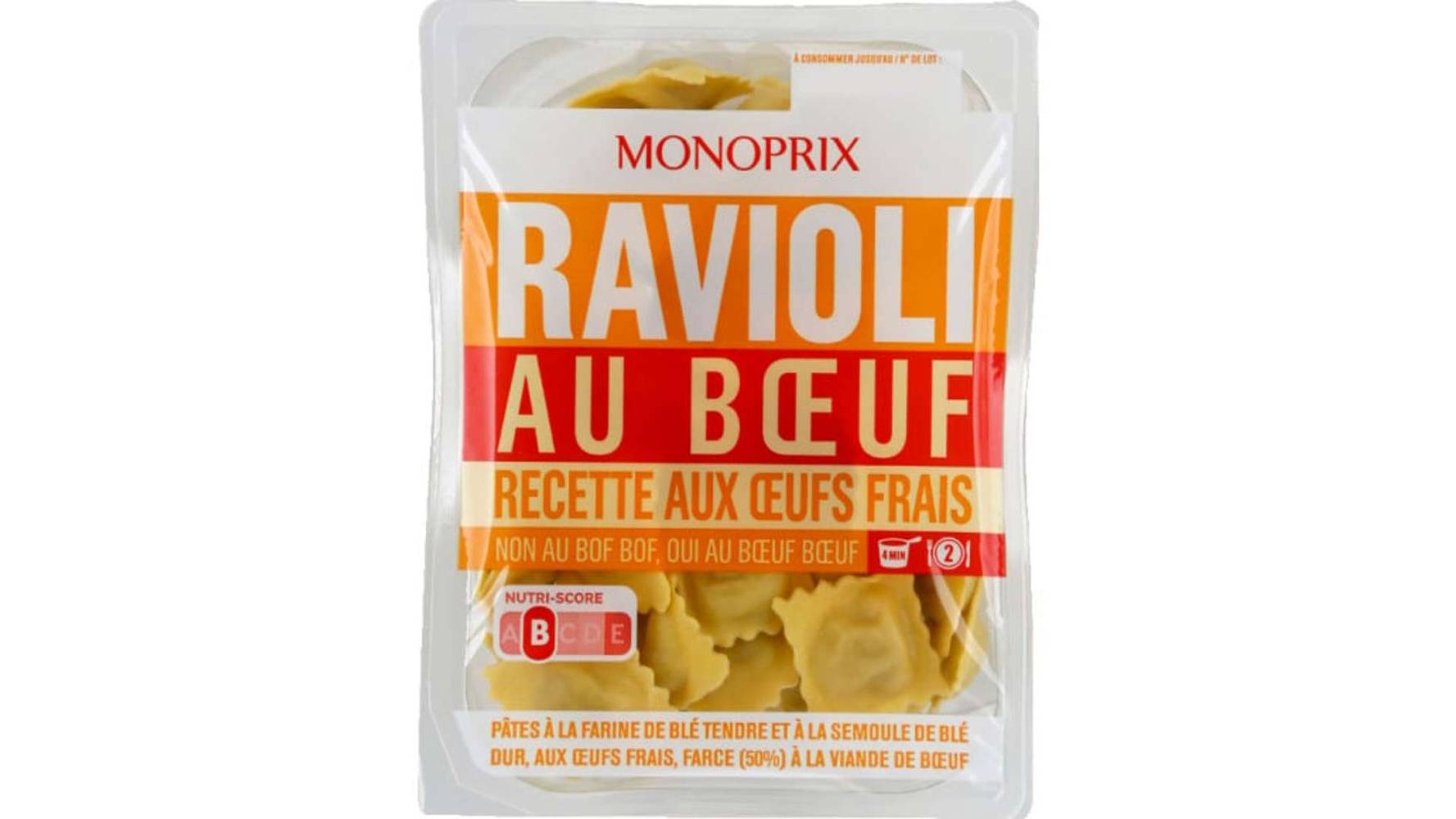 Monoprix - Ravioli au pur bœuf (300g)