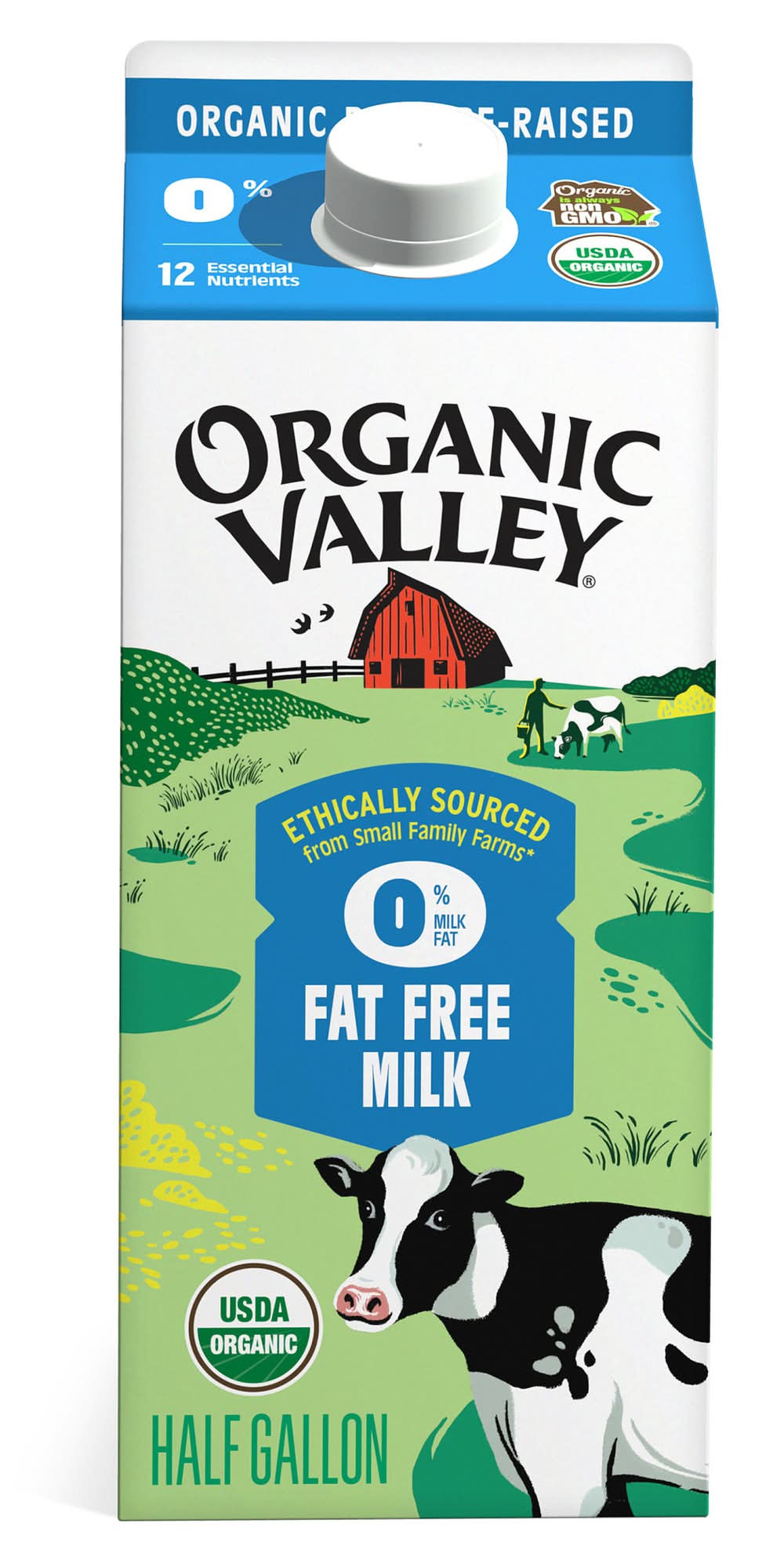 Organic Valley 0% Fat Free Local Milk (1.89 L)