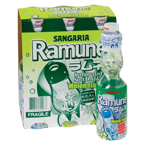 Sangria Melon Flavored Ramune Carbonated Soda 6.76oz