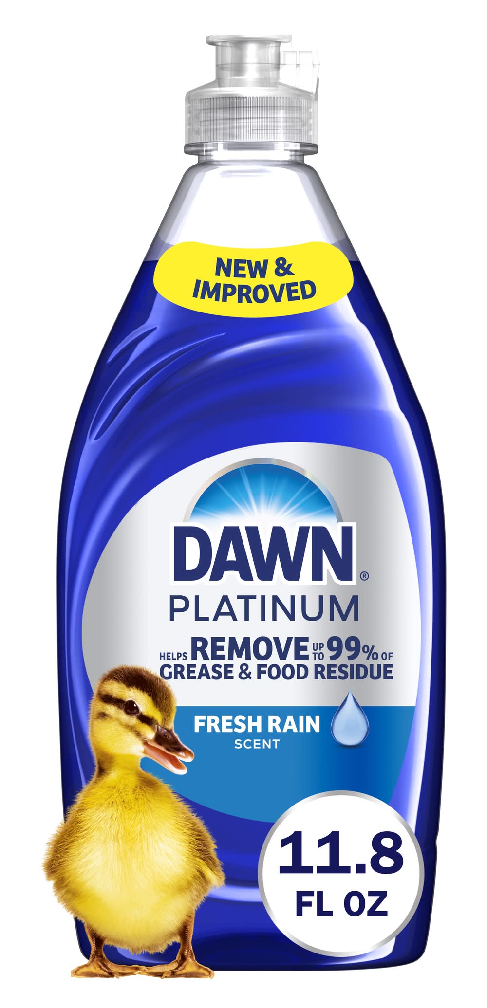 Dawn Platinum Dishwashing Liquid Tough Grease Removal, Fresh Rain (11.8 fl oz)