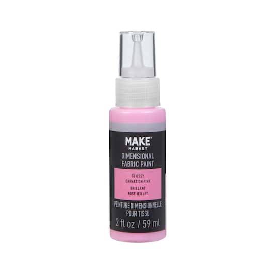 Make Market Glossy Dimensional Fabric Paint, Carnation Pink (2 fl oz)