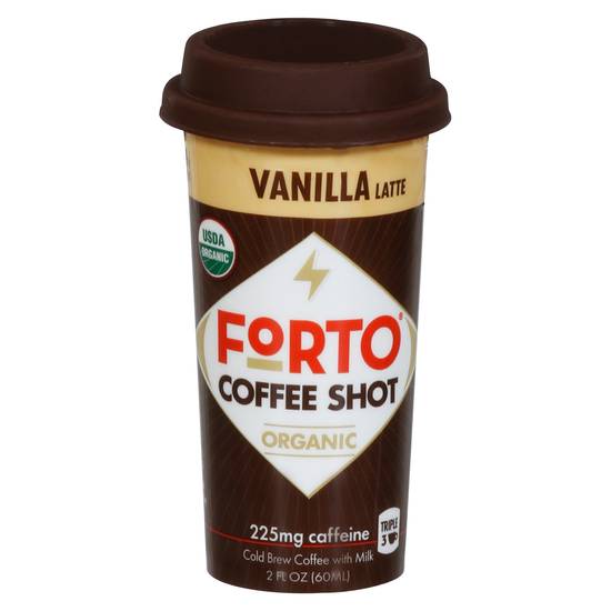 Forto Organic Vanilla With Milk Extra Energy Coffee To Go (2 fl oz)