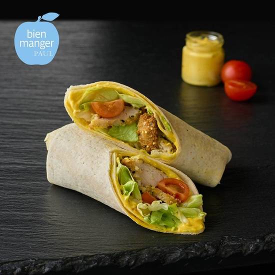 Le wrap poulet grainé