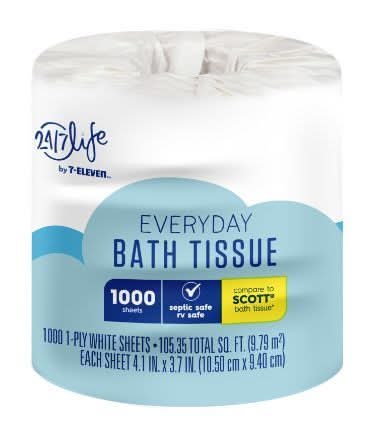 24/7 Life Everyday Bath Tissue, 4.1 IN. x 3.7 IN (1000 ct)