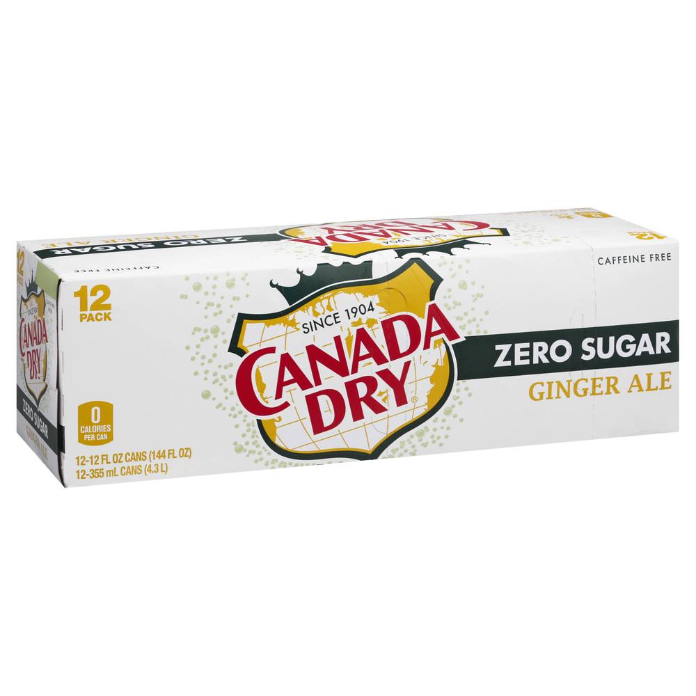 Canada Dry Zero Sugar Ginger Ale (12 ct)