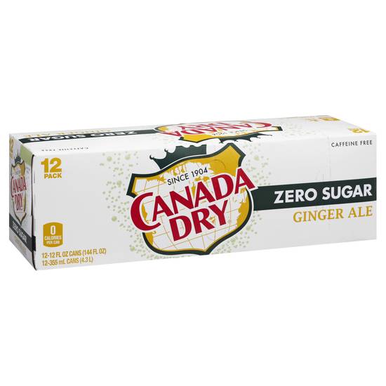 Canada Dry Zero Sugar Ginger Ale (12 ct)