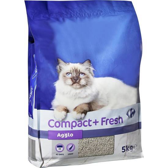 Carrefour - Compact + fresh litière pour chat agglomérante