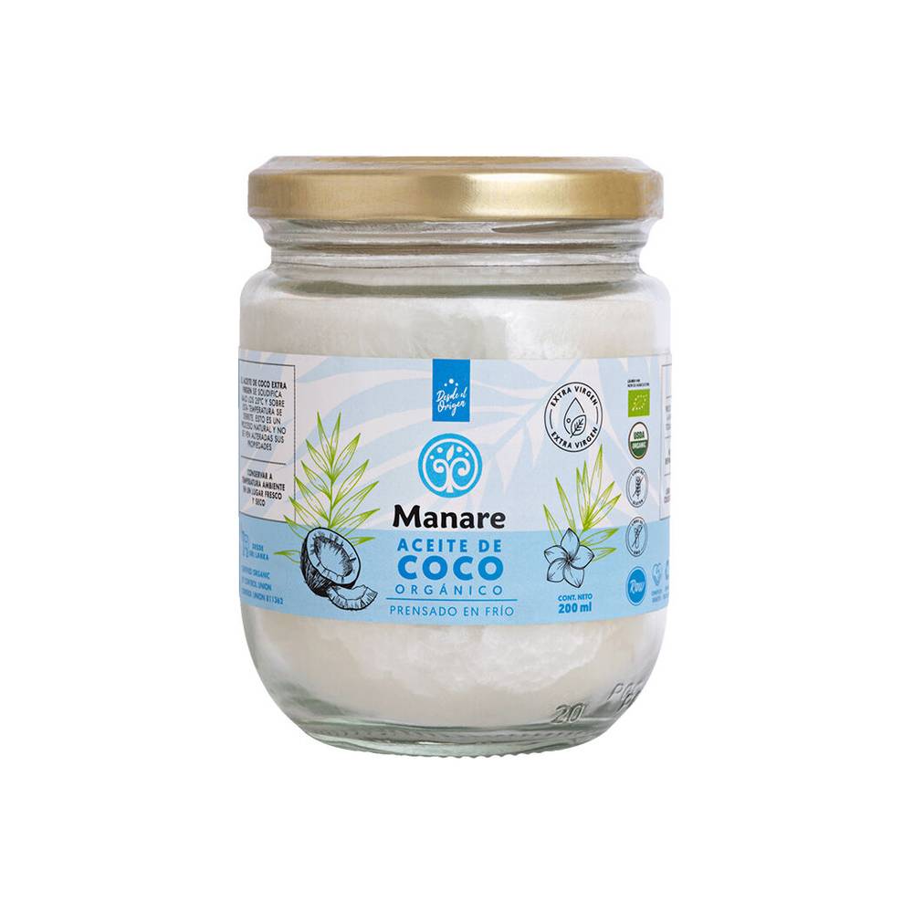 Aceite de Coco Organico 200 Ml.