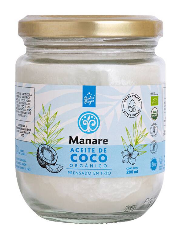 Aceite de Coco Organico 200 Ml.
