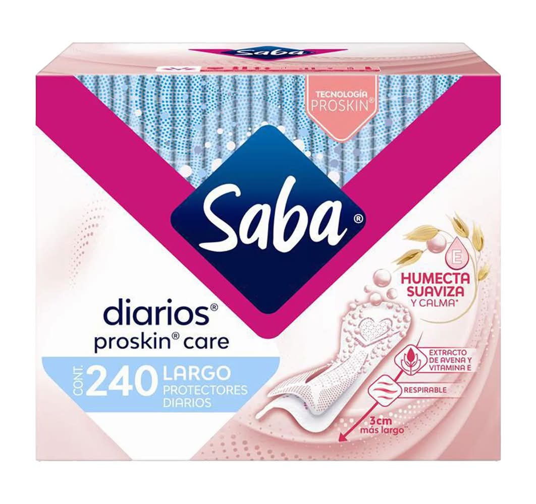 Saba · Diarios proskin protectores, Largo (240 un)