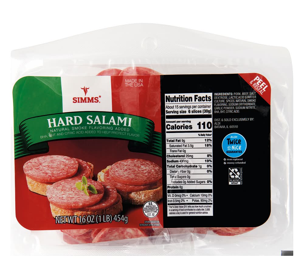Simms Sliced Hard Salami (16 oz)