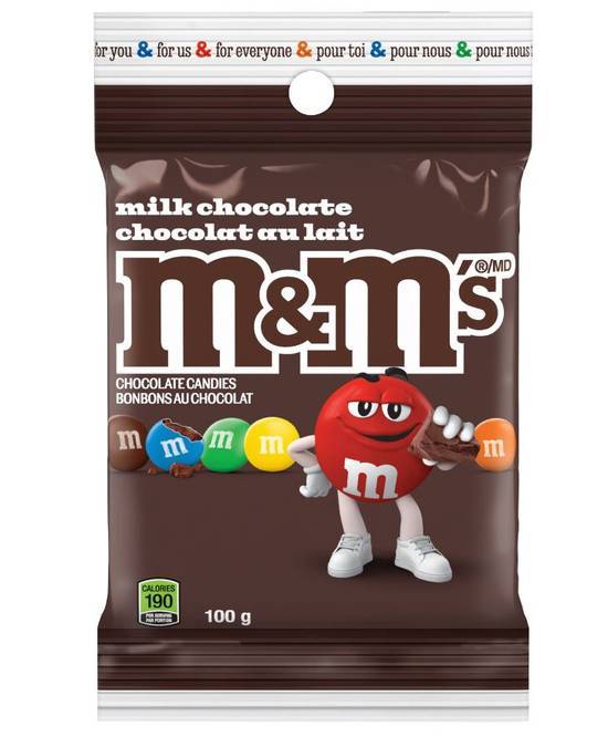 M&M Milk Chocolate Peg 100g