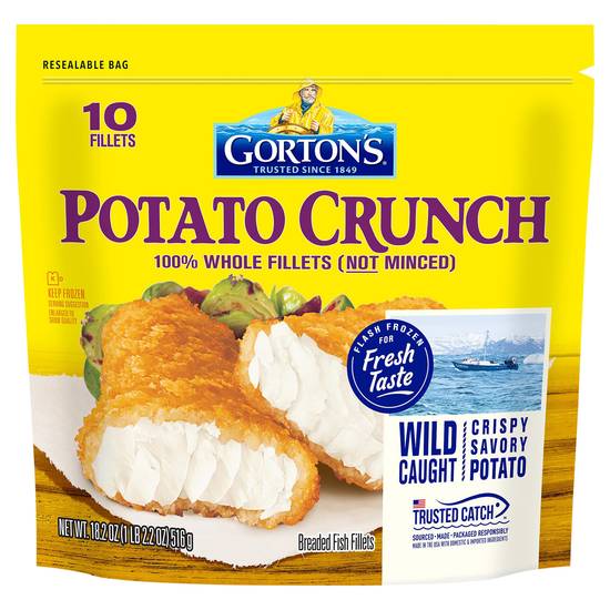 Gorton's Potato Crunch Whole Fillets (10 fillets)