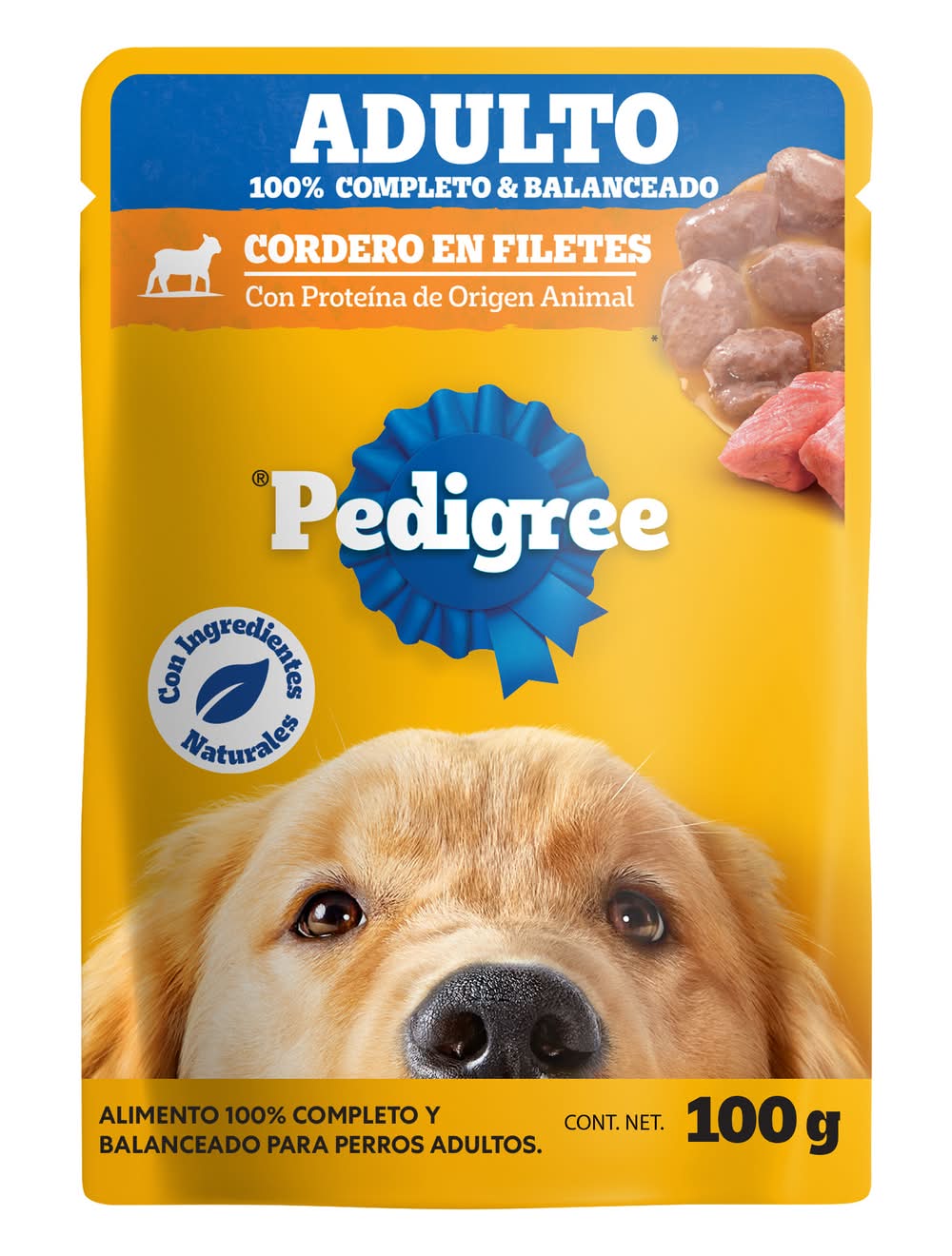 Pedigree · Alimento para perro en filetes, cordero, Adulto (100 g)