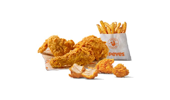 3 piezas + 1 patatas + 3 nuggets