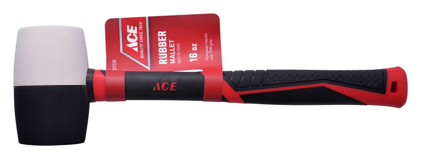 ACE 16 Oz Mallet Rubber Head Fiberglass Handle