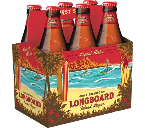 Kona Brewing Co. Longboard Island Lager 6 Pack 12 oz Bottles