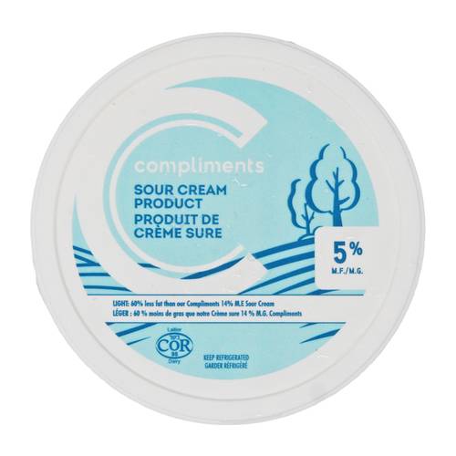 Compliments 5% Sour Cream Light 250 ml