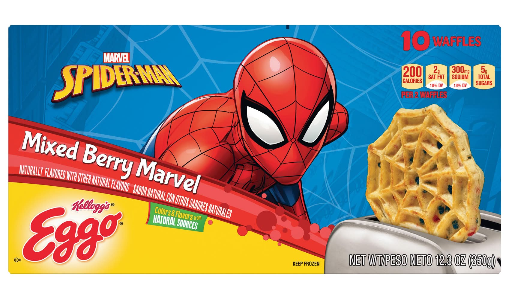 Eggo Spider-Man Mixed Berry Marvel Waffles (12.3 oz, 10 ct