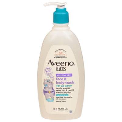 Aveeno Kids Sensitive Skin Face And Body Wash Hypoallergenic -18 Fl. Oz