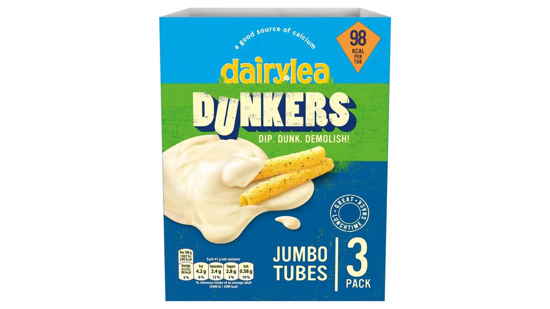 Dairylea Dunkers Jumbo Tubes Cheese Snacks (3 pack)