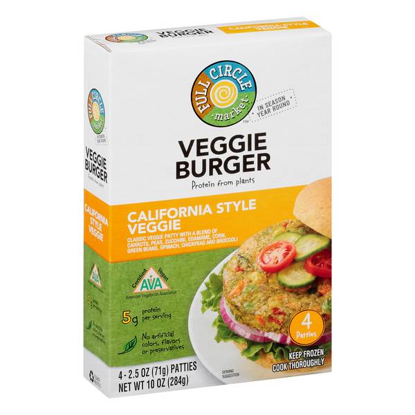 Full Circle Market Veggie Burger California Style