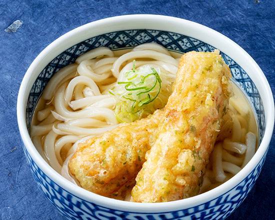 博多 ちくわ天かけうどん Hakata Udon Noodle Soup with Tube-Shaped Fish Paste Tempura