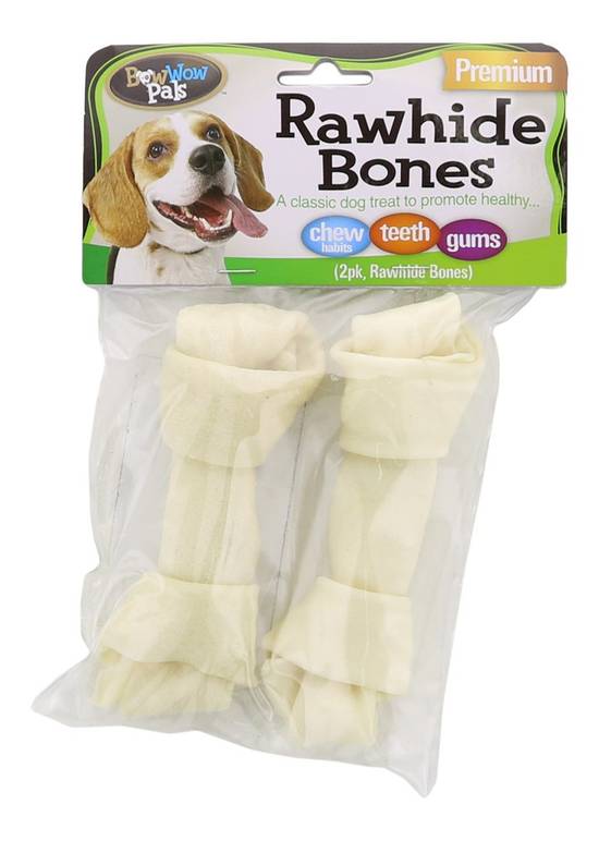 Bow Wow Pals Premium Rawhide Bones (2 bones)