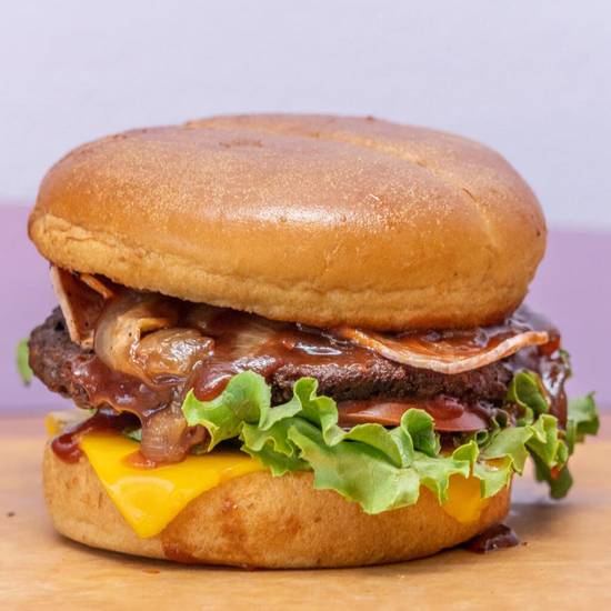 Order BBQ Bacon Burger food online from Indigo Burger store, Newark on bringmethat.com