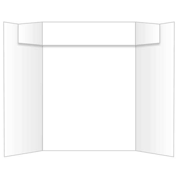 Royal Brites White Tri-Fold Project Board With Integrated Header