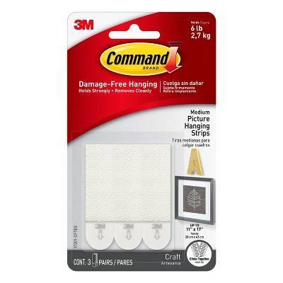 3M Picture Hanging Strips, M, White (4 ct)