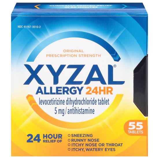 Xyzal Original Prescription Strength Allergy 24hr Tablets