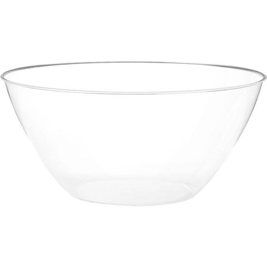 Party City Plastic Bowl 5qt, 11 ", Clear