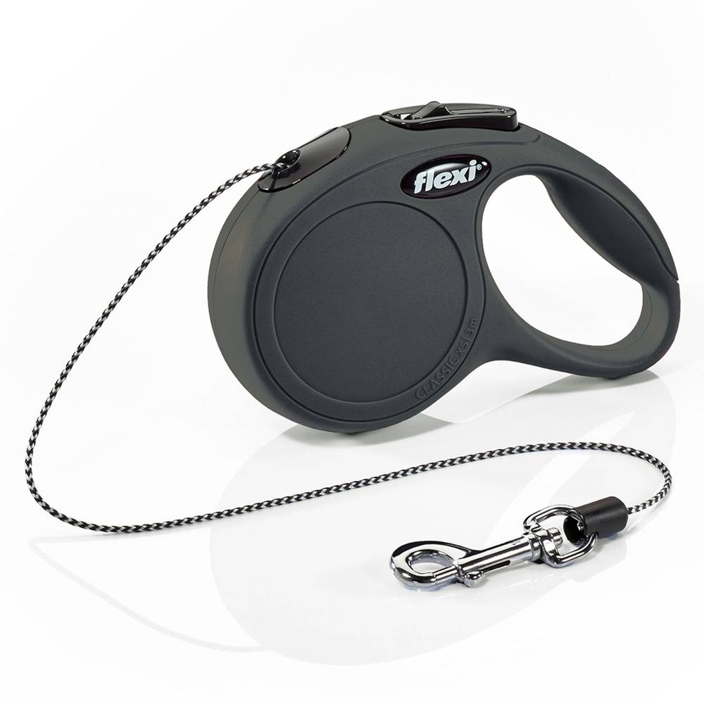 Flexi New Classic Retractable Cord Dog Leash (x small /black)