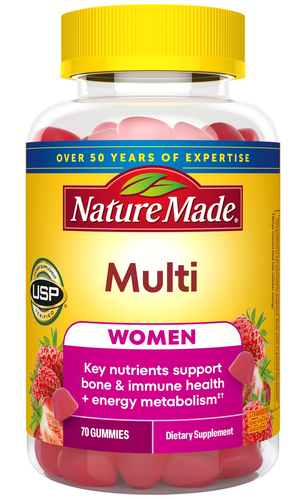 Nature Made Multi For Her Gummies, Strawberry (9.6 oz, 70 ct)