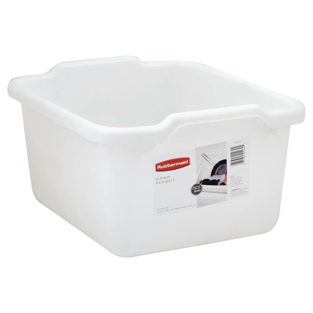 Rubbermaid Antimicrobial Clear Dish Bucket, 15.6 Quart (1 dishpan)