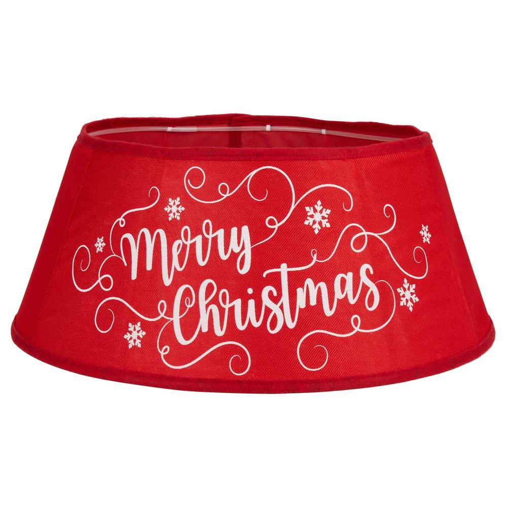 Holiday Living Stand band tree collar 26-in Red Tree Collar Tree Skirt | 22678151LO