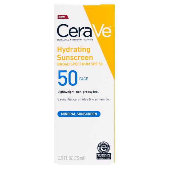 Cerave Hydrating Sunscreen Broad Spectrum Spf 50