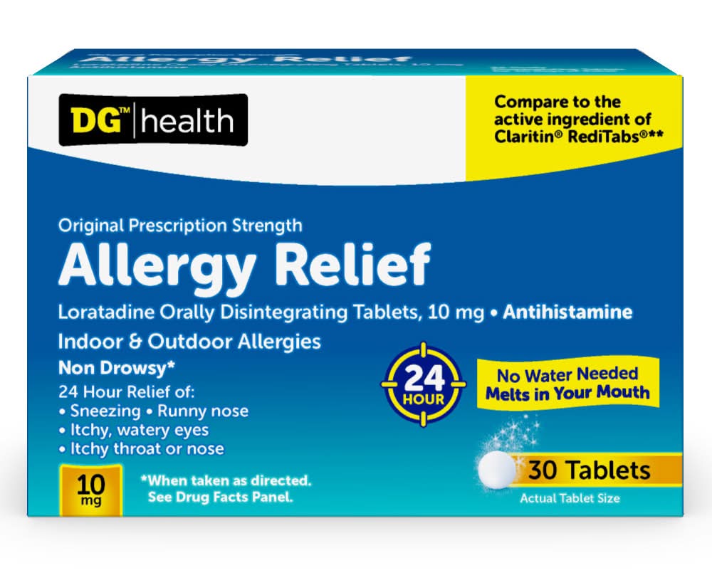 DG Health Allergy Relief Loratadine Orally Disintegrating Tablets 10 mg (30 ct)