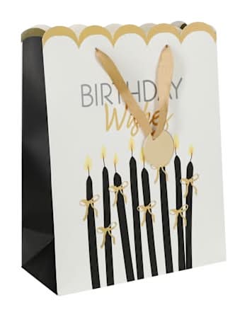 Large Gift Bags Gold Bow Candles