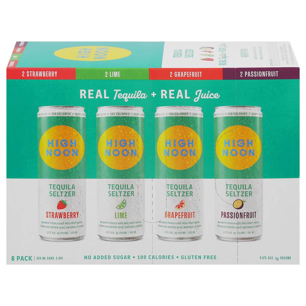 High Noon Tequila Seltzer (8 pack, 12 fl oz) (assorted)