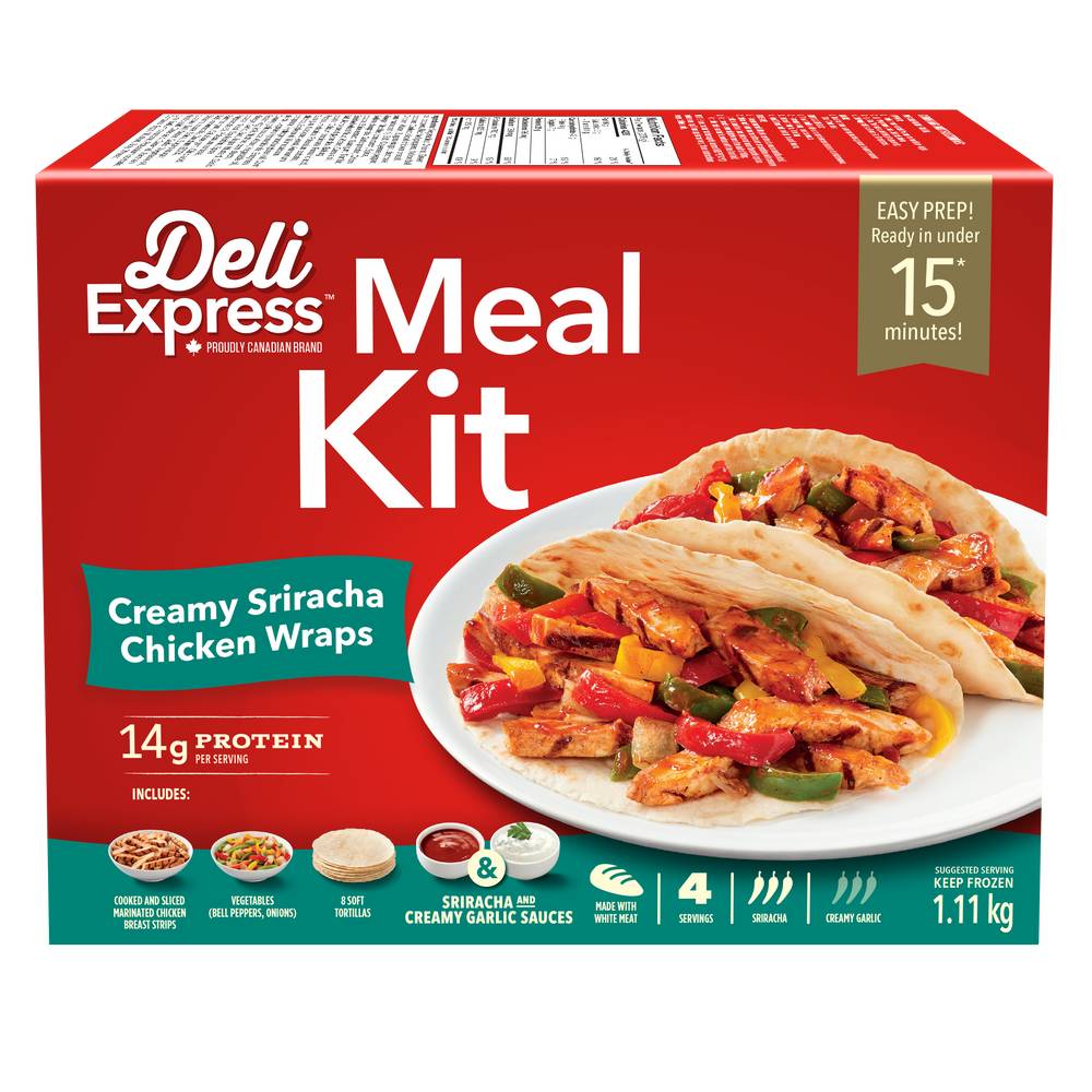 Deli Express Creamy Sriracha Chicken Wrap Meal Delivery Near Me Order