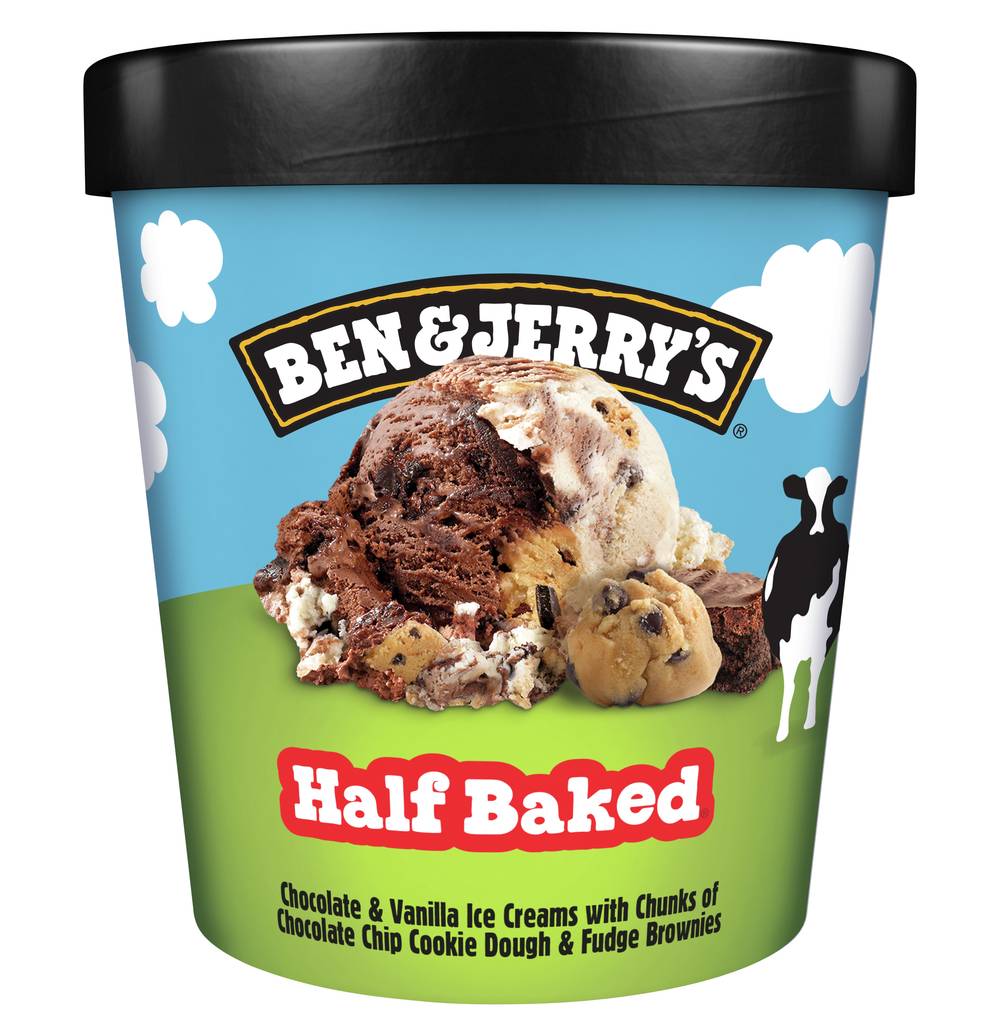 Ben & Jerry's Half Baked Ice Cream, Chocolate-Vanilla (458mL)