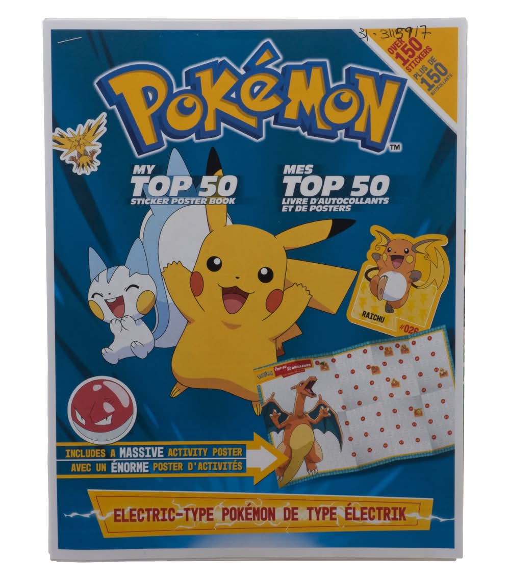 Pokémon My Top 50 Sticker Poster Book