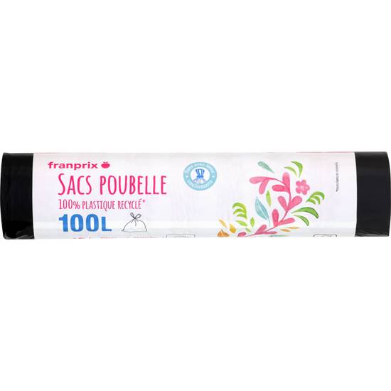 Sac poubelle à liens 100 L Franprix x10