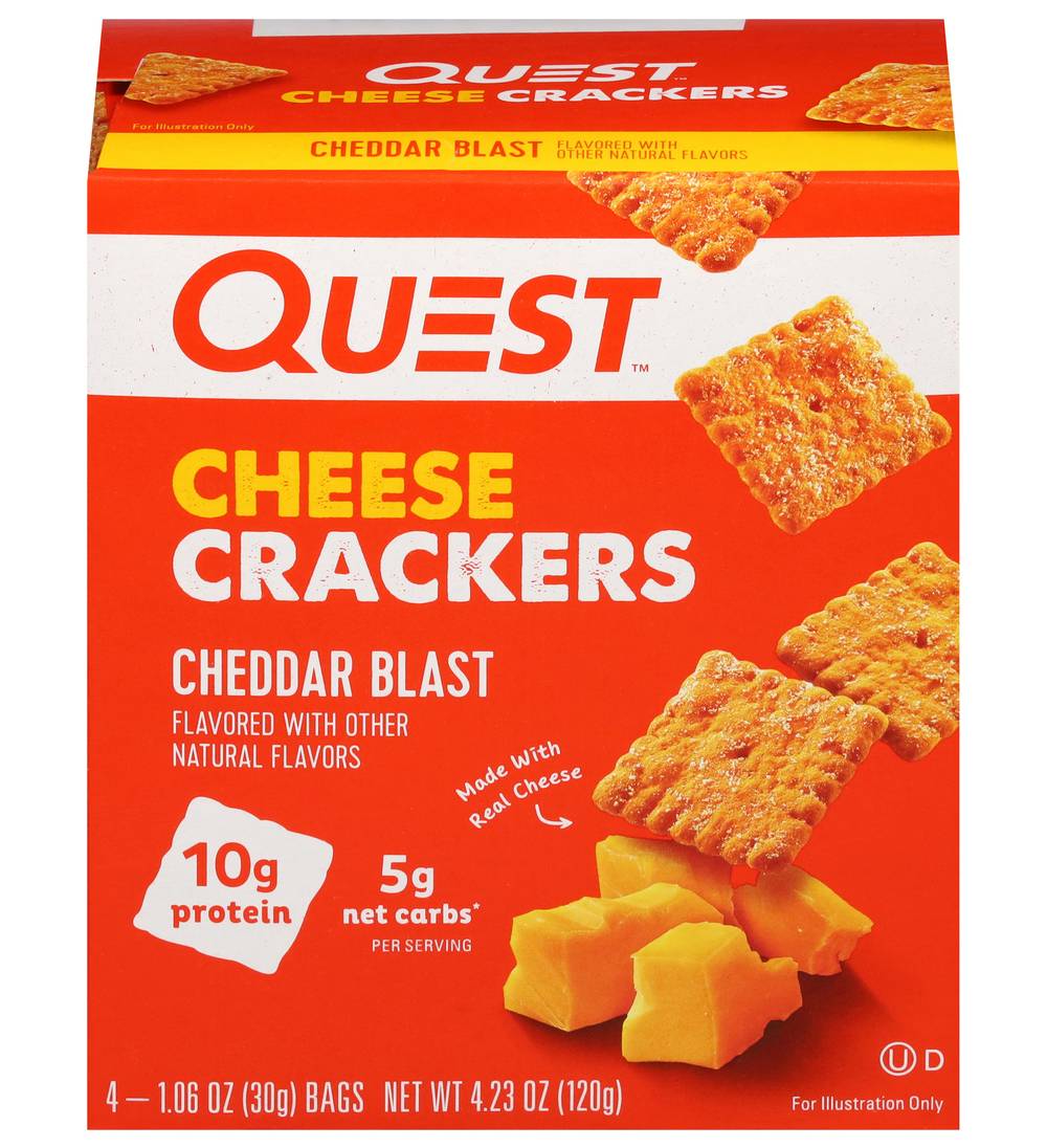 Quest Cheddar Blast Cheese Crackers (1.06 oz, 4 ct)