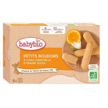 Biscuits bébé dès 8 mois boudoirs à l'orange BABYBIO - le paquet de 24 - 120 g